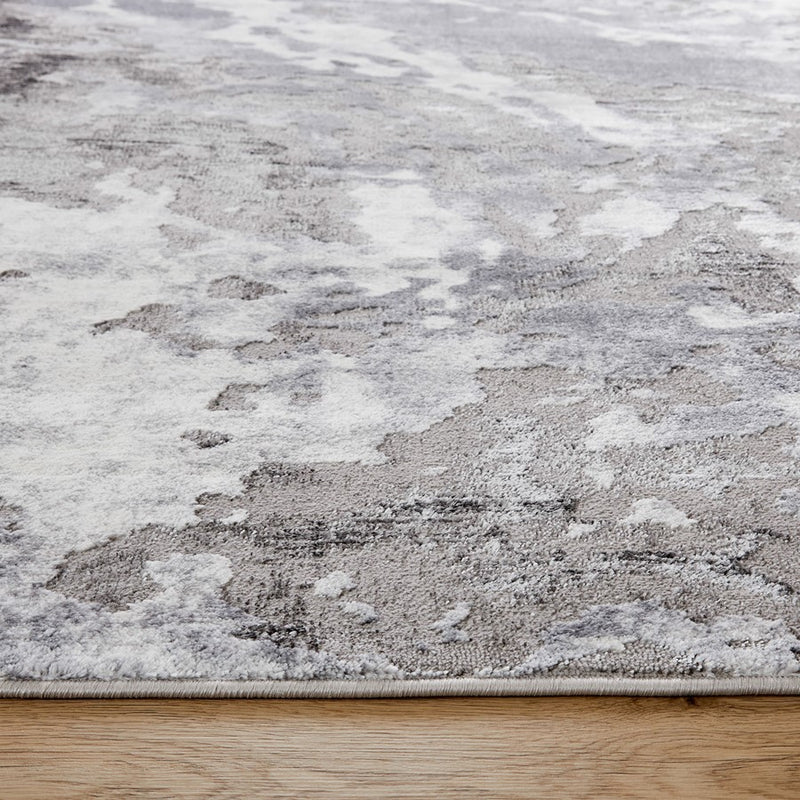 Lavin Rugs U5030 Samira 7'10" x 10'10" Marble Rug, Silver/Blue