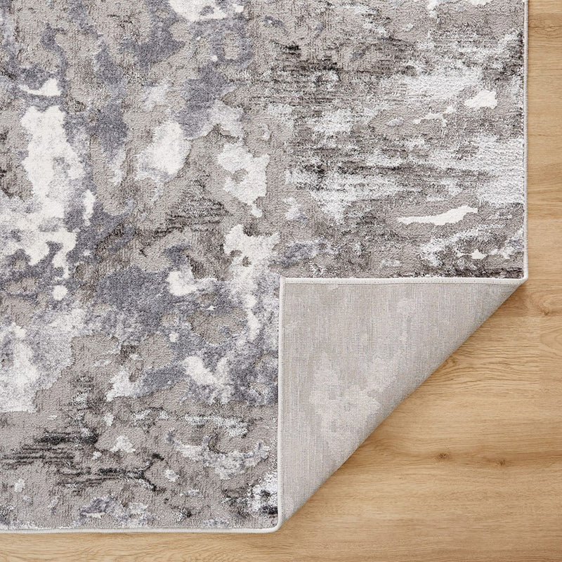 Lavin Rugs U5030 Samira 7'10" x 10'10" Marble Rug, Silver/Blue