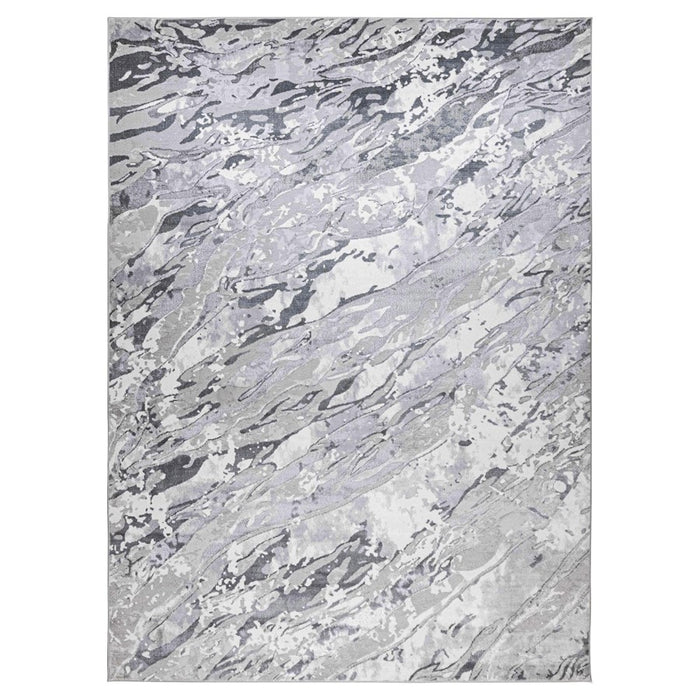 Lavin Rugs U5031 Samira 2' x 3' Marbled Rug, Grey Silver/Blue - U5031-0203