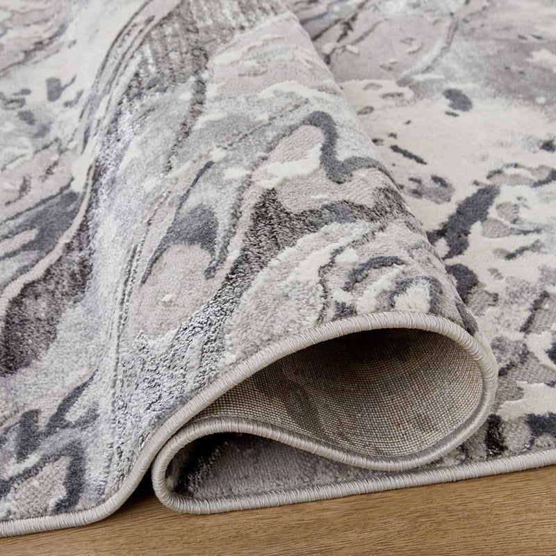 Lavin Rugs U5031 Samira 2' x 3' Marbled Rug, Grey Silver/Blue