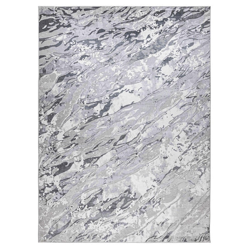 Lavin Rugs U5031 Samira 5'3" x 7'6" Marbled Rug, Grey Silver/Blue - U5031-0507