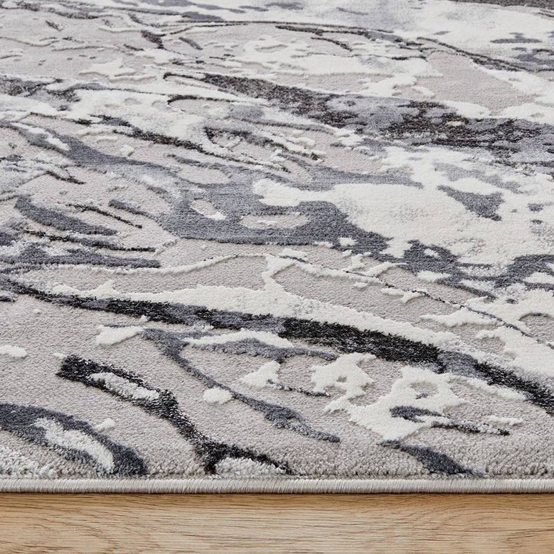 Lavin Rugs U5031 Samira 9'10" x 13'2" Marbled Rug, Grey Silver/Blue