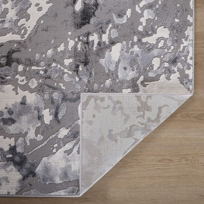 Lavin Rugs U5032 Samira 2' x 3' Marbled Rug, Grey Silver/Blue