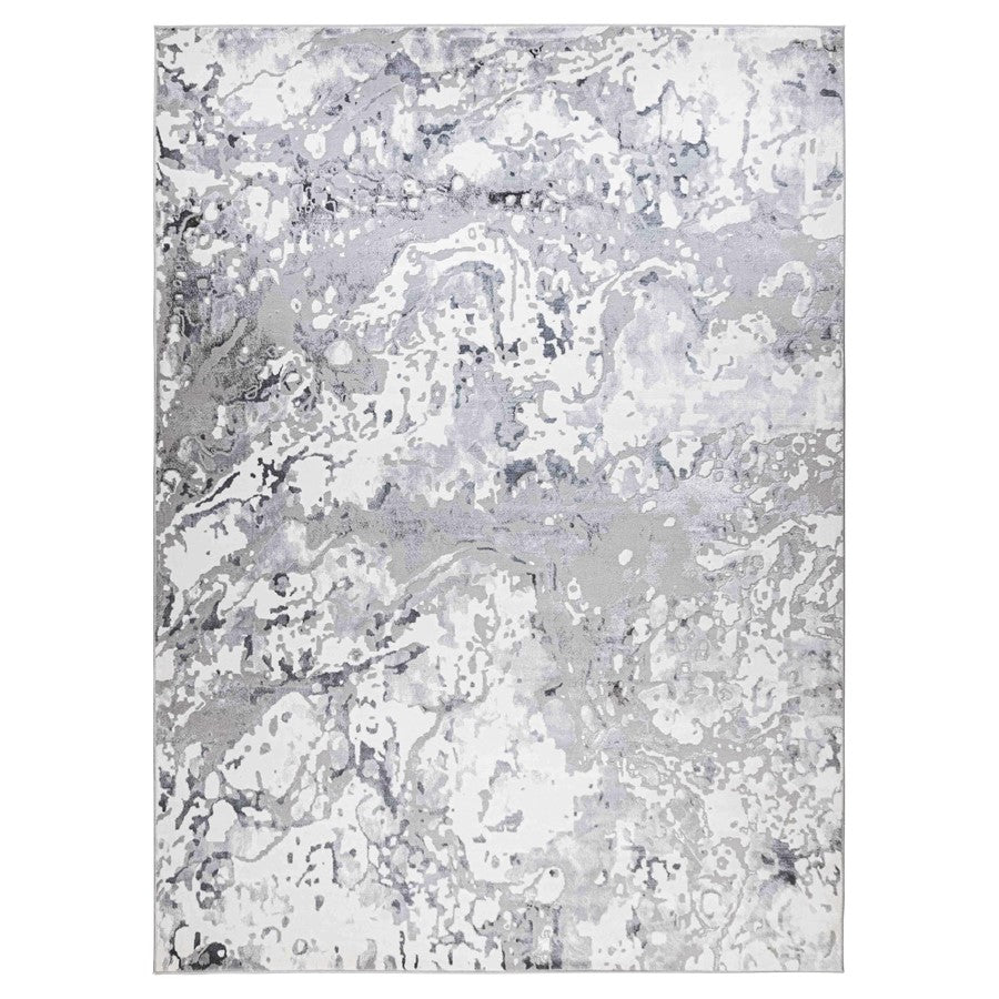 Lavin Rugs U5032 Samira 5'3" x 7'6" Marbled Rug, Grey Silver/Blue - U5032-0507
