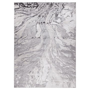 Lavin Rugs U5033 Samira 2' x 3' Marbled Rug, Grey Silver/Blue - U5033-0203