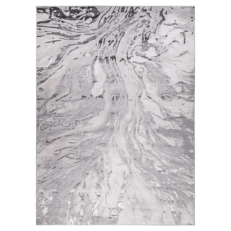 Lavin Rugs U5033 Samira 2' x 3' Marbled Rug, Grey Silver/Blue - U5033-0203