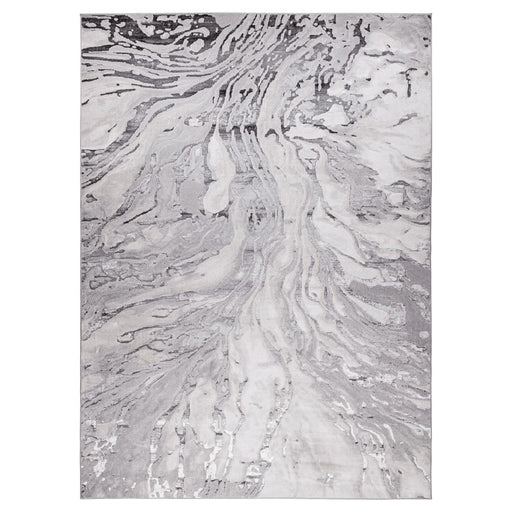 Lavin Rugs U5033 Samira 5'3" x 7'6" Marbled Rug, Grey Silver/Blue - U5033-0507