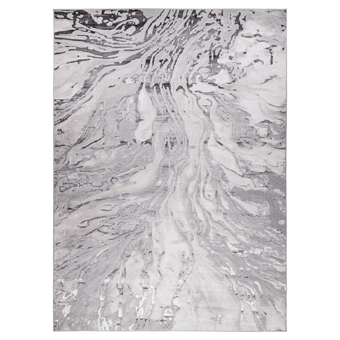 Lavin Rugs U5033 Samira 9'10" x 13'2" Marbled Rug, Grey Silver/Blue - U5033-1013