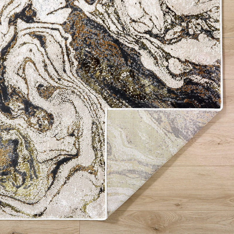 Lavin Rugs U6001 Artema 2' x 3' Marbled Rug, Gold Silver/Gold