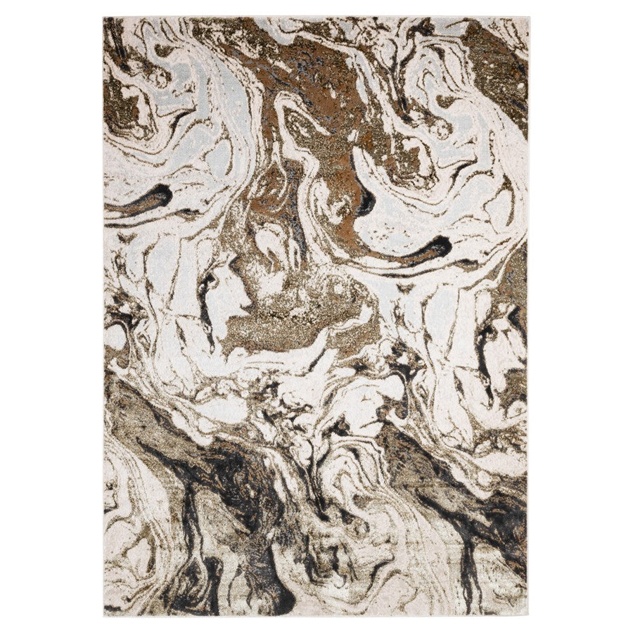 Lavin Rugs U6001 Artema 2'8"x7'10" Marble Runner, Gold Silver/Gold - U6001-0208