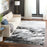 Lavin Rugs U6002 Artema 2'8" x 7'10" Contrast Runner, Silver/Grey