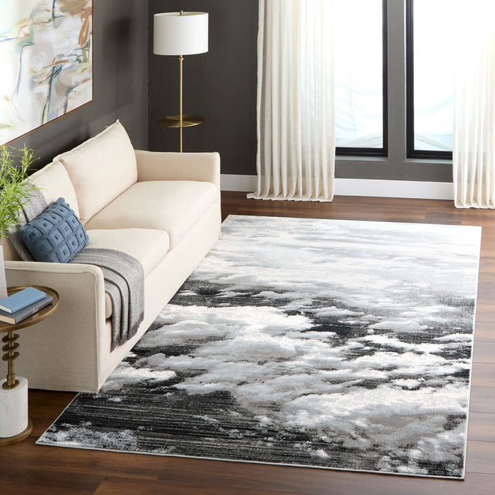 Lavin Rugs U6002 Artema 6'7" x 9'6" Contrast Rug, Grey Silver/Grey