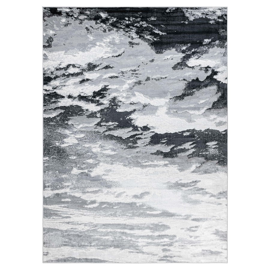 Lavin Rugs U6002 Artema 7'10" x 10'10" Contrast Rug, Silver/Grey - U6002-0811