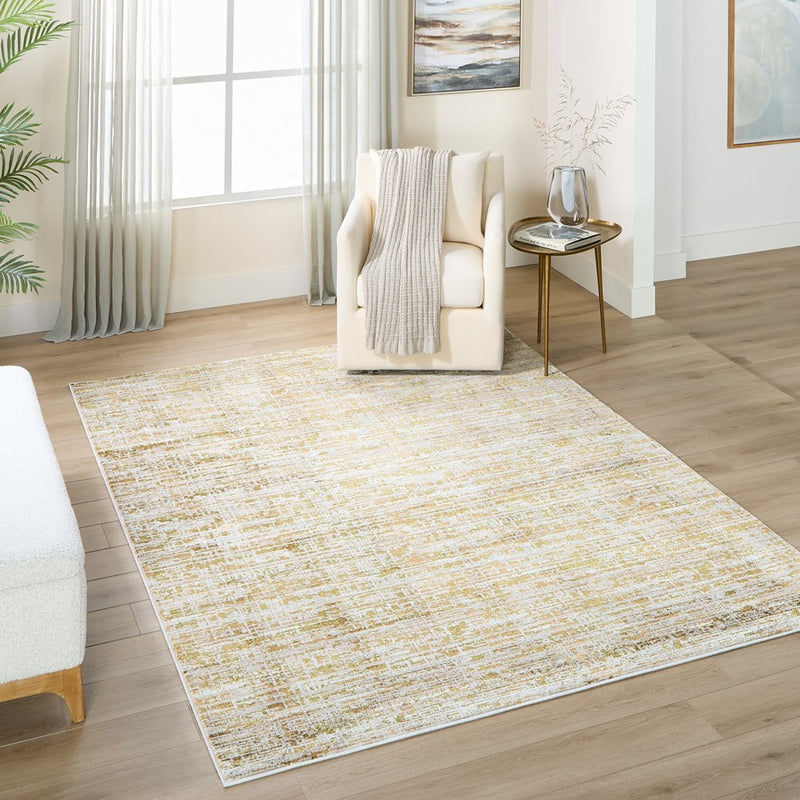 Lavin Rugs U6003 Artema 2' x 3' Weave Rug, Gold Taupe/Gold