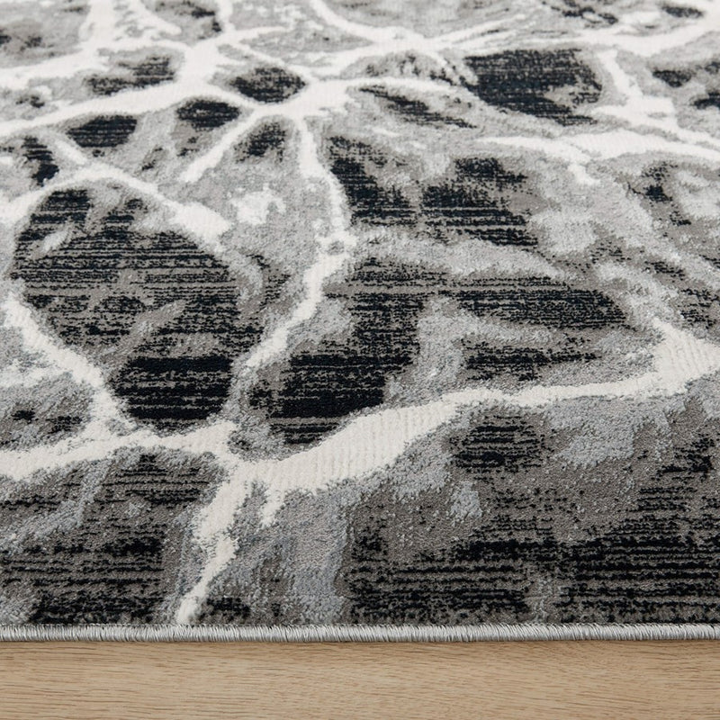 Lavin Rugs U6004 Artema 2' x 3' Marbled Rug, Grey Silver/Grey