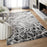 Lavin Rugs U6004 Artema 5'3" x 7'6" Marbled Rug, Grey Silver/Grey