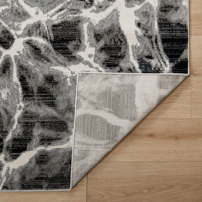 Lavin Rugs U6004 Artema 5'3" x 7'6" Marbled Rug, Grey Silver/Grey