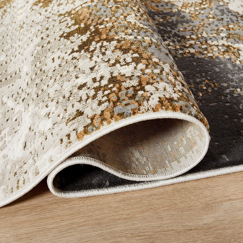 Lavin Rugs U6005 Artema 2' x 3' Marbled Rug, Gold Taupe/Gold