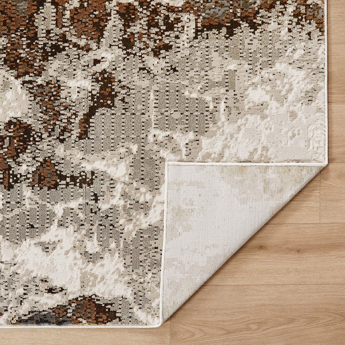 Lavin Rugs U6005 Artema 5'3" x 7'6" Marbled Rug, Gold Taupe/Gold