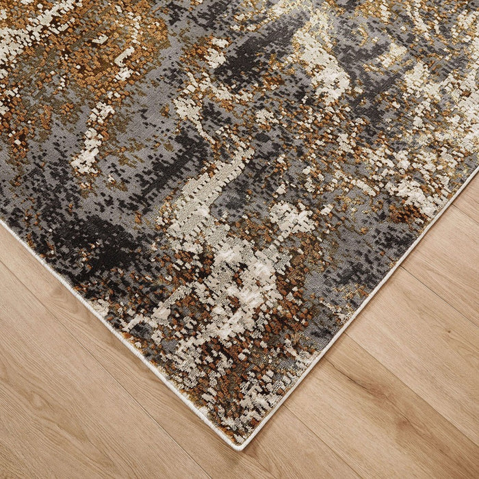 Lavin Rugs U6005 Artema 6'7" x 9'6" Marbled Rug, Gold Taupe/Gold