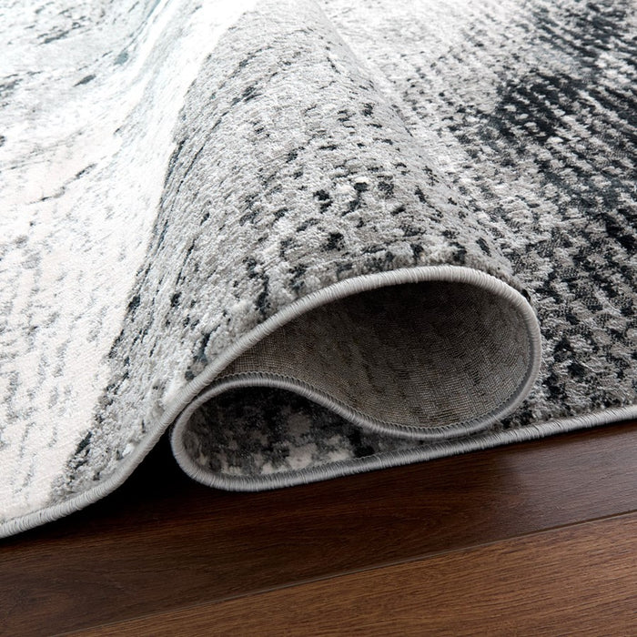 Lavin Rugs U6007 Artema 2' x 3' Marbled Rug, Grey Silver/Grey