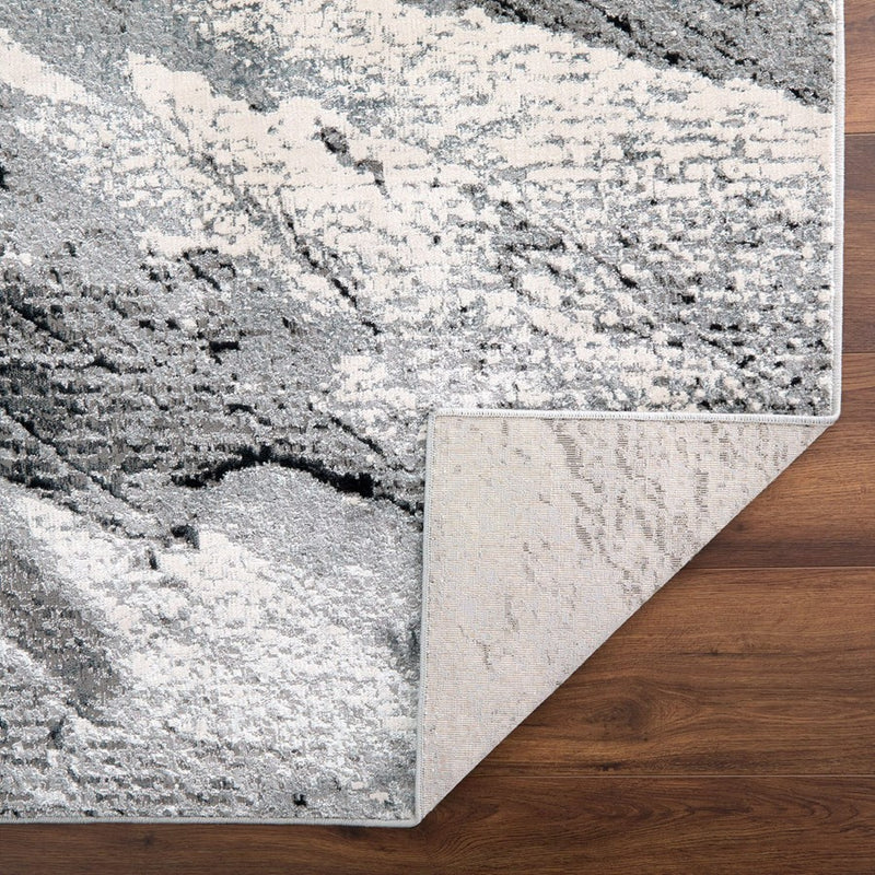 Lavin Rugs U6007 Artema 2' x 3' Marbled Rug, Grey Silver/Grey