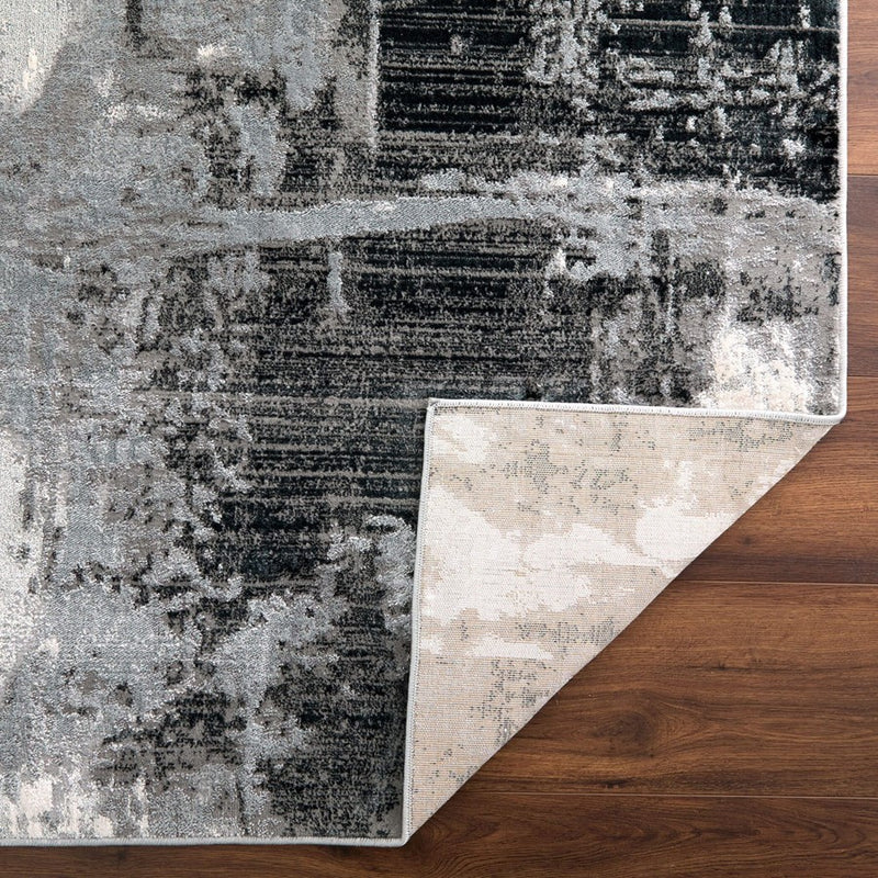 Lavin Rugs U6008 Artema 2' x 3' Painterly Rug, Grey Silver/Grey