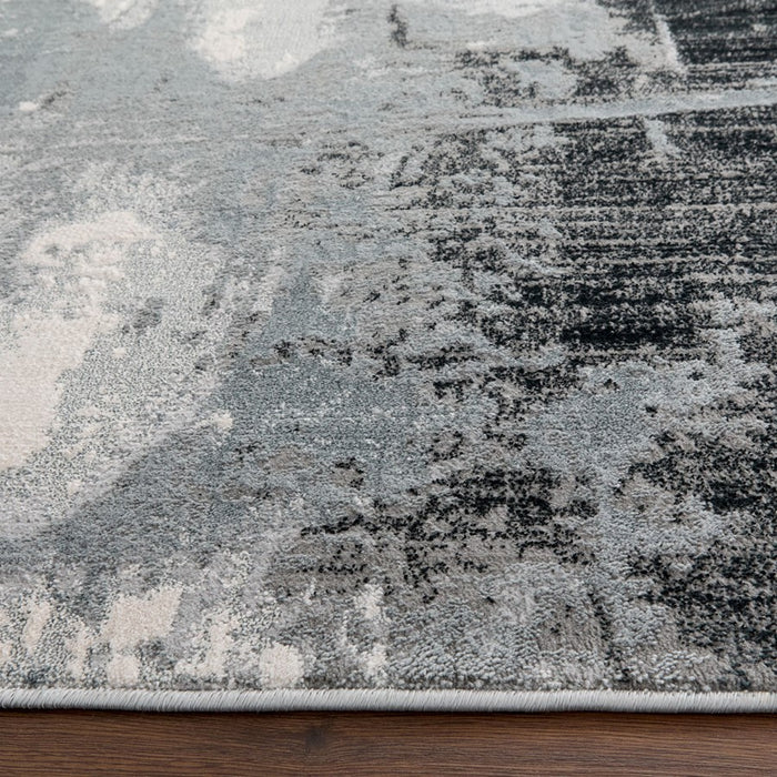 Lavin Rugs U6008 Artema 7'10" x 10'10" Painterly Rug, Silver/Grey