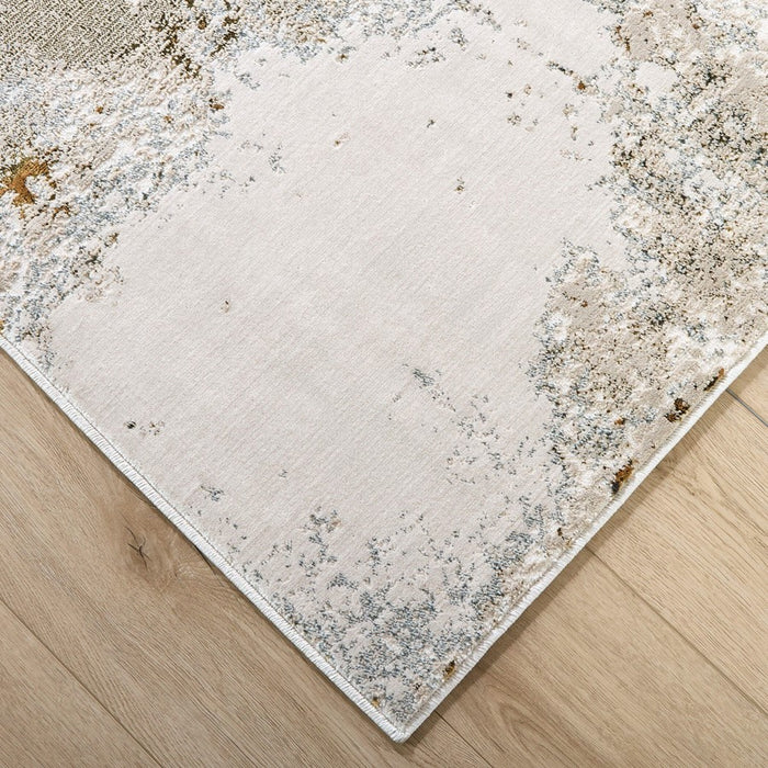 Lavin Rugs U6009 Artema 7'10" x 10'10" Painterly Rug, Taupe/Gold