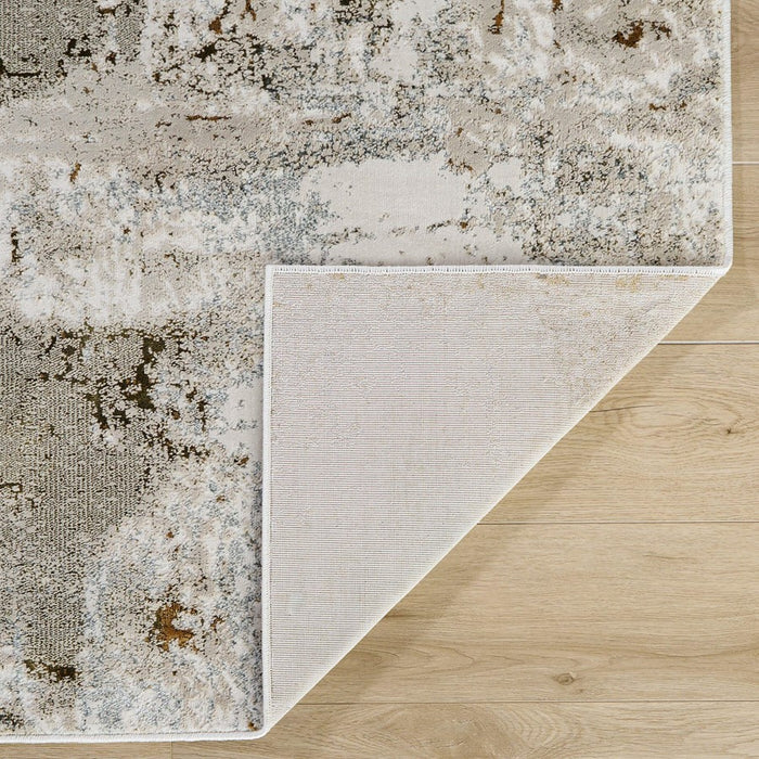 Lavin Rugs U6009 Artema 9'10" x 13'2" Painterly Rug, Taupe/Gold