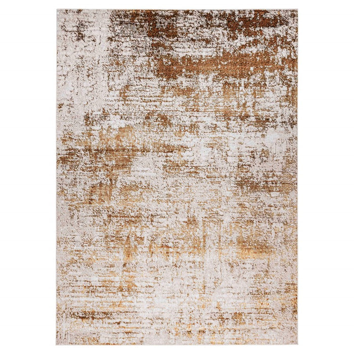 Lavin Rugs U6010 Artema 5'3" x 7'6" Painterly Rug, Gold Taupe/Gold - U6010-0507
