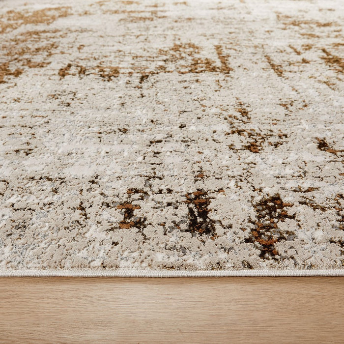 Lavin Rugs U6010 Artema 5'3" x 7'6" Painterly Rug, Gold Taupe/Gold