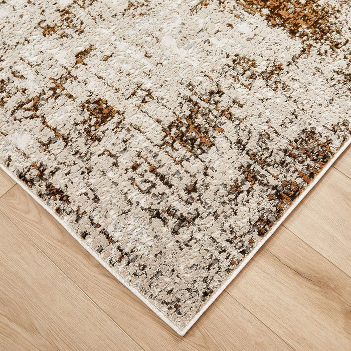 Lavin Rugs U6010 Artema 7'10" x 10'10" Painterly Rug, Taupe/Gold