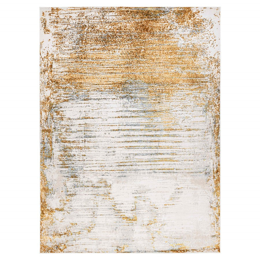 Lavin Rugs U6011 Artema 2' x 3' Painterly Rug, Gold Taupe/Earth - U6011-0203