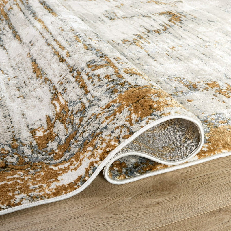 Lavin Rugs U6011 Artema 2' x 3' Painterly Rug, Gold Taupe/Earth