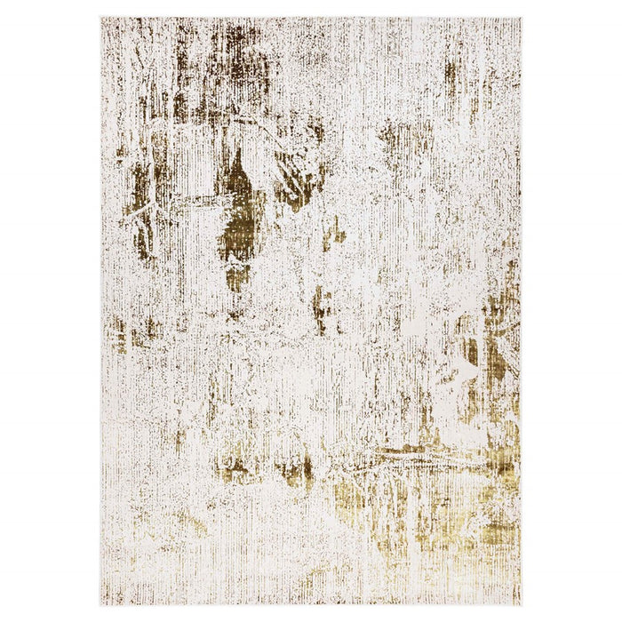 Lavin Rugs U6012 Artema 5'3" x 7'6" Painterly Rug, Gold Taupe/Gold - U6012-0507