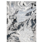 Lavin Rugs U6013 Artema 2' x 3' Marbled Rug, Silver Black/Grey - U6013-0203