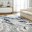 Lavin Rugs U6013 Artema 5'3" x 7'6" Marbled Rug, Silver Black/Grey