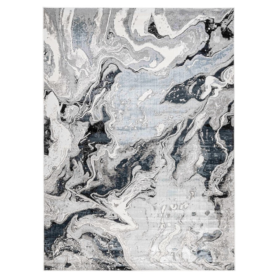 Lavin Rugs U6013 Artema 7'10" x 10'10" Marble Rug, Black/Grey - U6013-0811