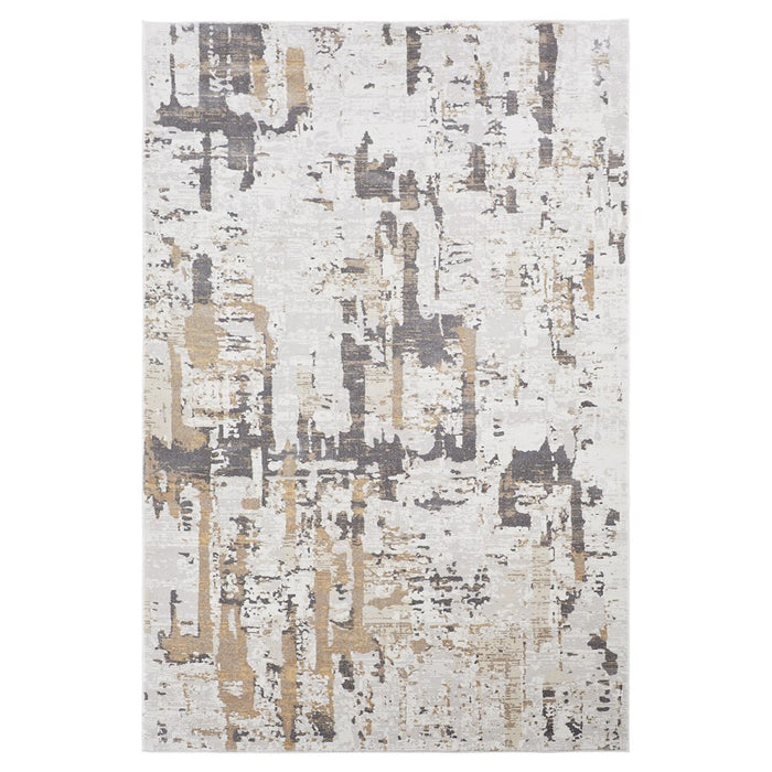 Lavin Rugs U6014 Veleka 7'10" Painterly Round Rug, Gold/Earth - U6014-08R