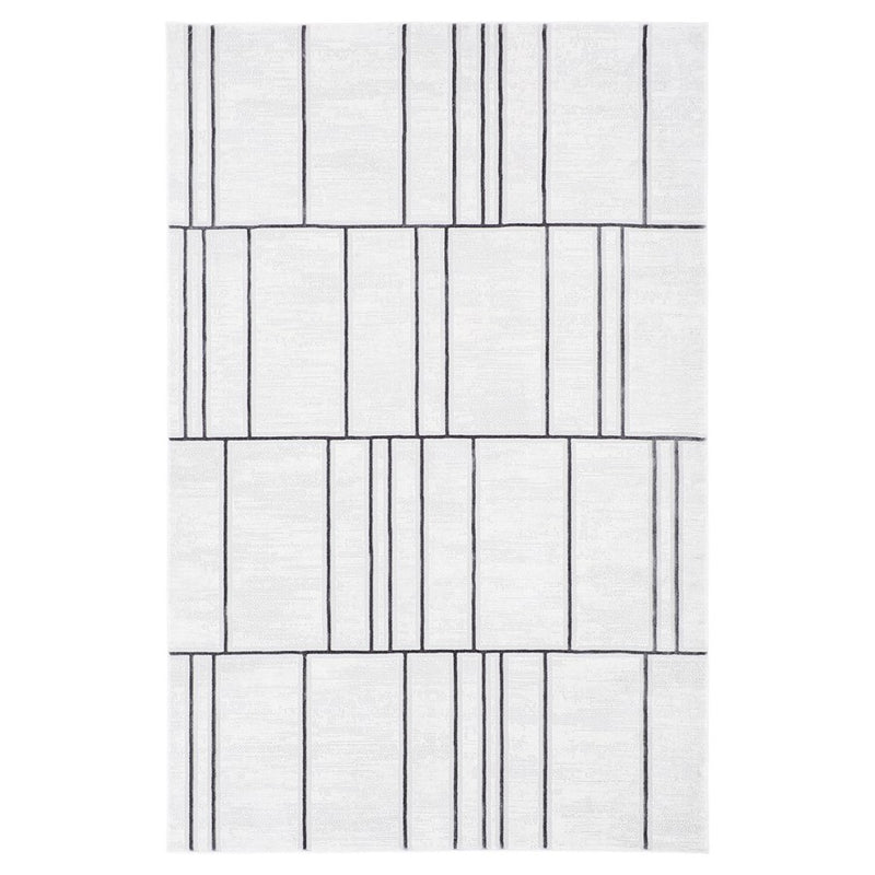 Lavin Rugs U6015 Veleka 2' x 3' Linear Geo Rug, Gold/Black/White - U6015-0203