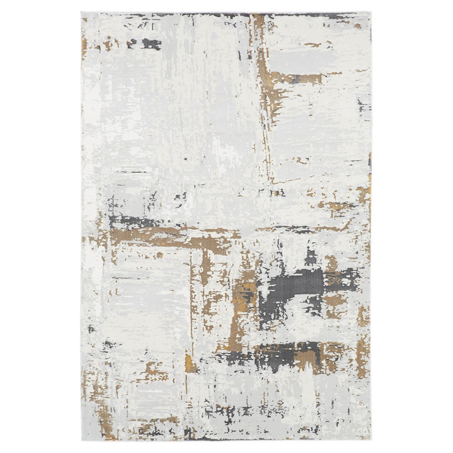 Lavin Rugs U6016 Veleka 9'10" x 13'2" Painterly Rug, Gold/Earth - U6016-1013