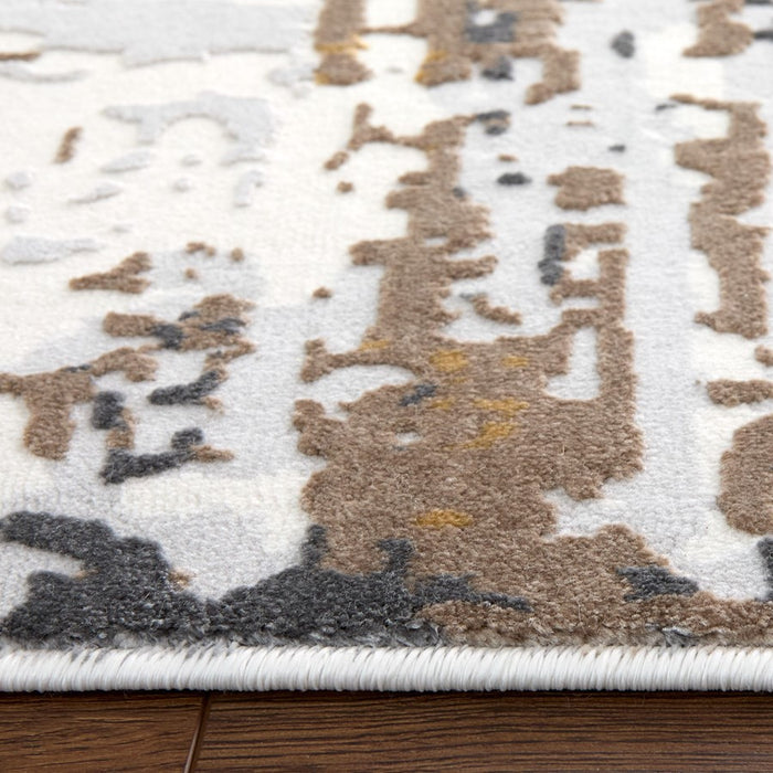 Lavin Rugs U6016 Veleka 9'10" x 13'2" Painterly Rug, Gold/Earth
