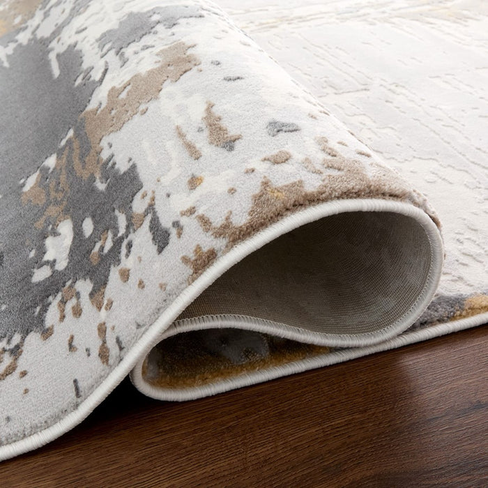 Lavin Rugs U6016 Veleka 9'10" x 13'2" Painterly Rug, Gold/Earth