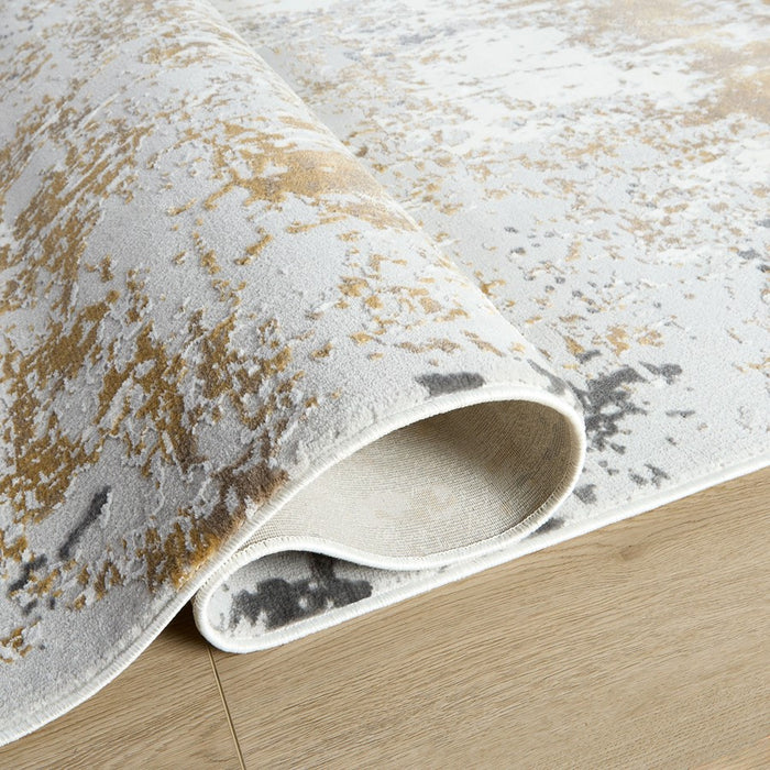 Lavin Rugs U6017 Veleka 5'3" x 7'6" Painterly Rug, Gold/Earth