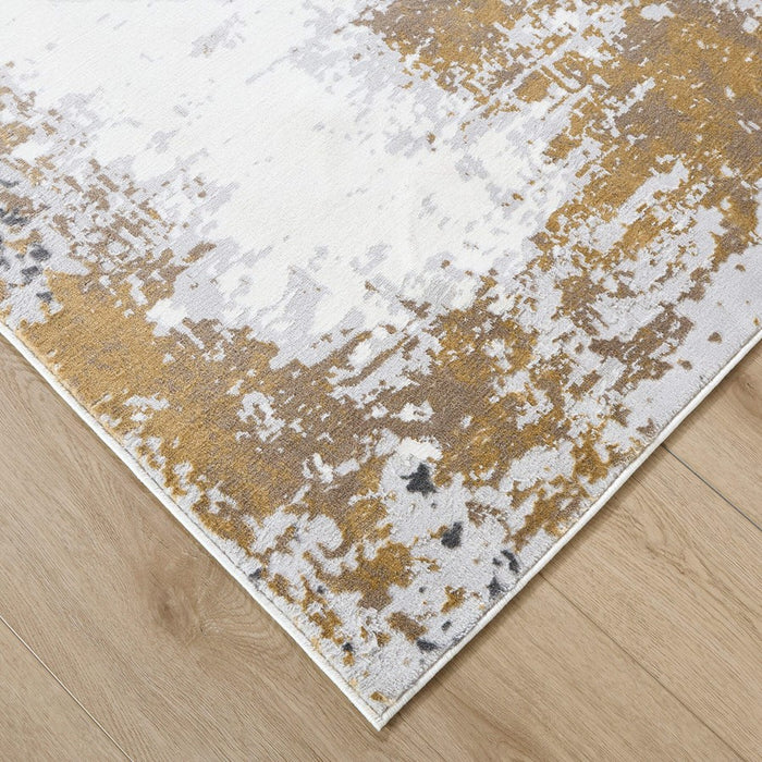 Lavin Rugs U6017 Veleka 5'3" x 7'6" Painterly Rug, Gold/Earth