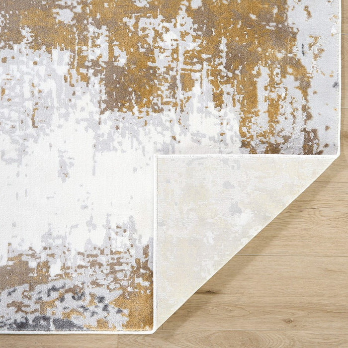 Lavin Rugs U6017 Veleka 5'3" x 7'6" Painterly Rug, Gold/Earth