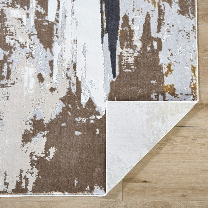 Lavin Rugs U6018 Veleka 6'7" x 9'6" Painterly Rug, Gold/Earth