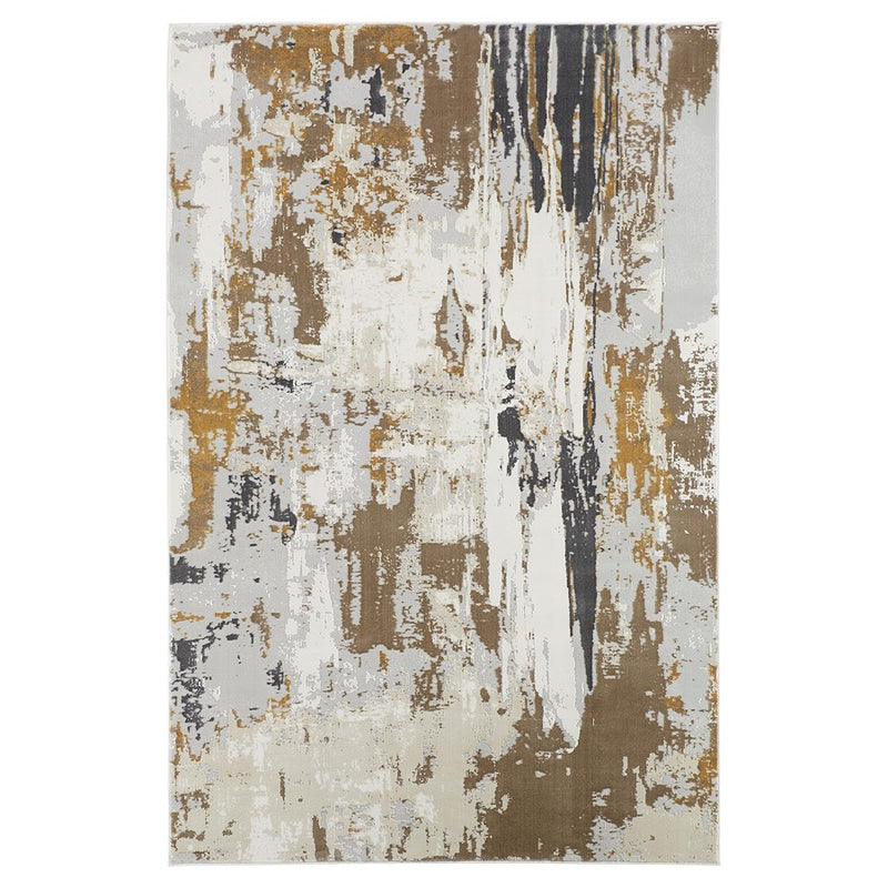 Lavin Rugs U6018 Veleka 9'10" x 13'2" Painterly Rug, Gold/Earth - U6018-1013