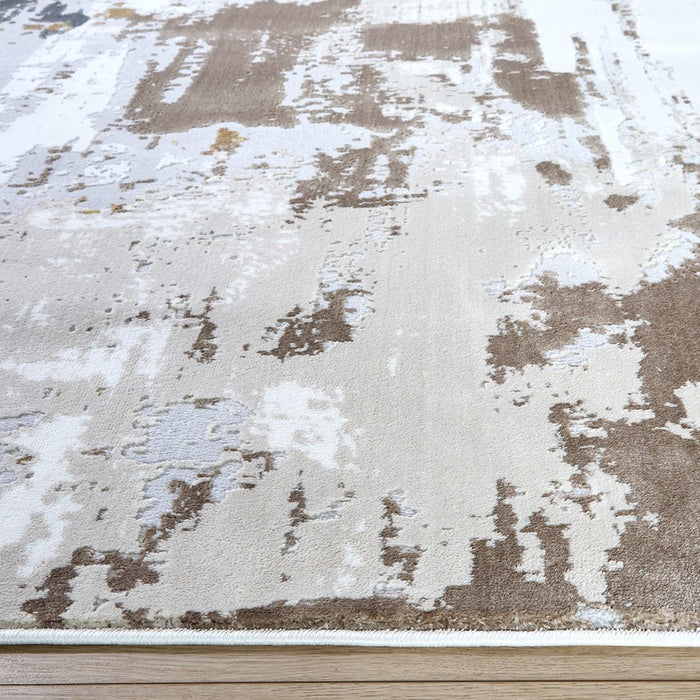 Lavin Rugs U6018 Veleka 9'10" x 13'2" Painterly Rug, Gold/Earth